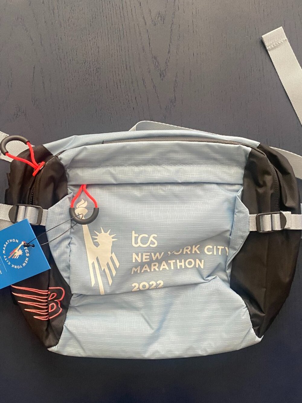 New Balance® 2022 NYC Marathon Waist Bag Fanny Pack Blue Running